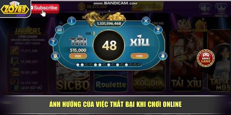Ảnh hưởng của việc thất bại khi chơi online