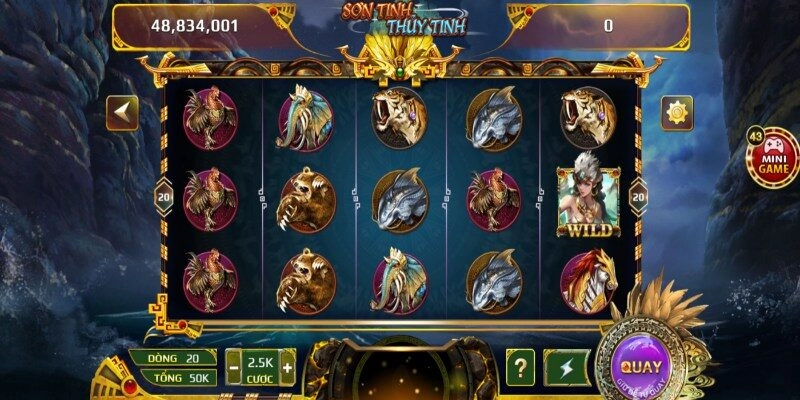 Quay hũ sơn tinh và thủy tinh là game slot siêu hot