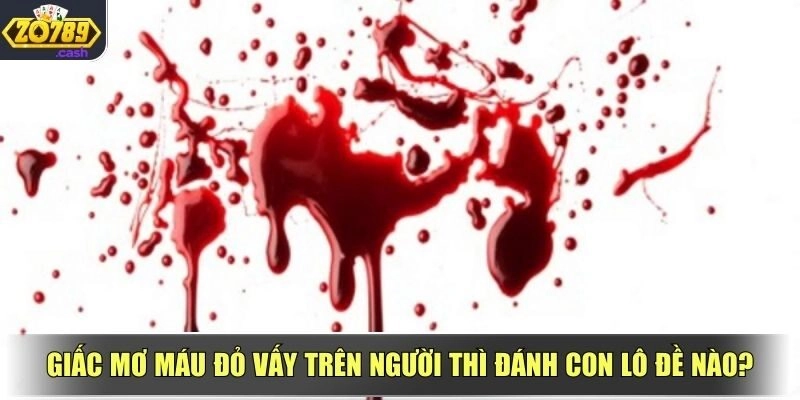 Nằm mơ thấy máu đỏ dính người nên đánh con nào?