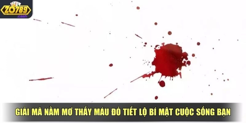 Nằm mơ thấy máu đỏ mang đến điềm gì cho bạn?