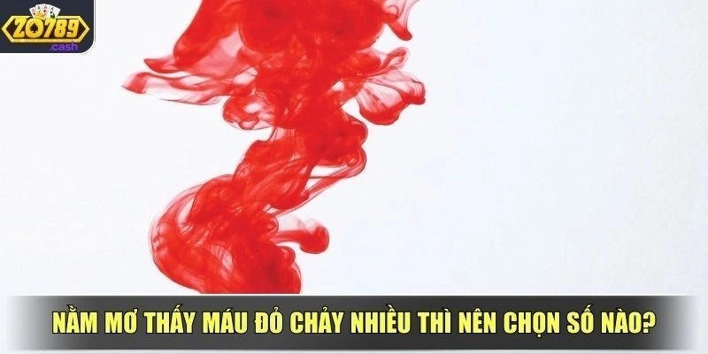 Thấy máu đỏ chảy nhiều trong mơ thì đánh số mấy?